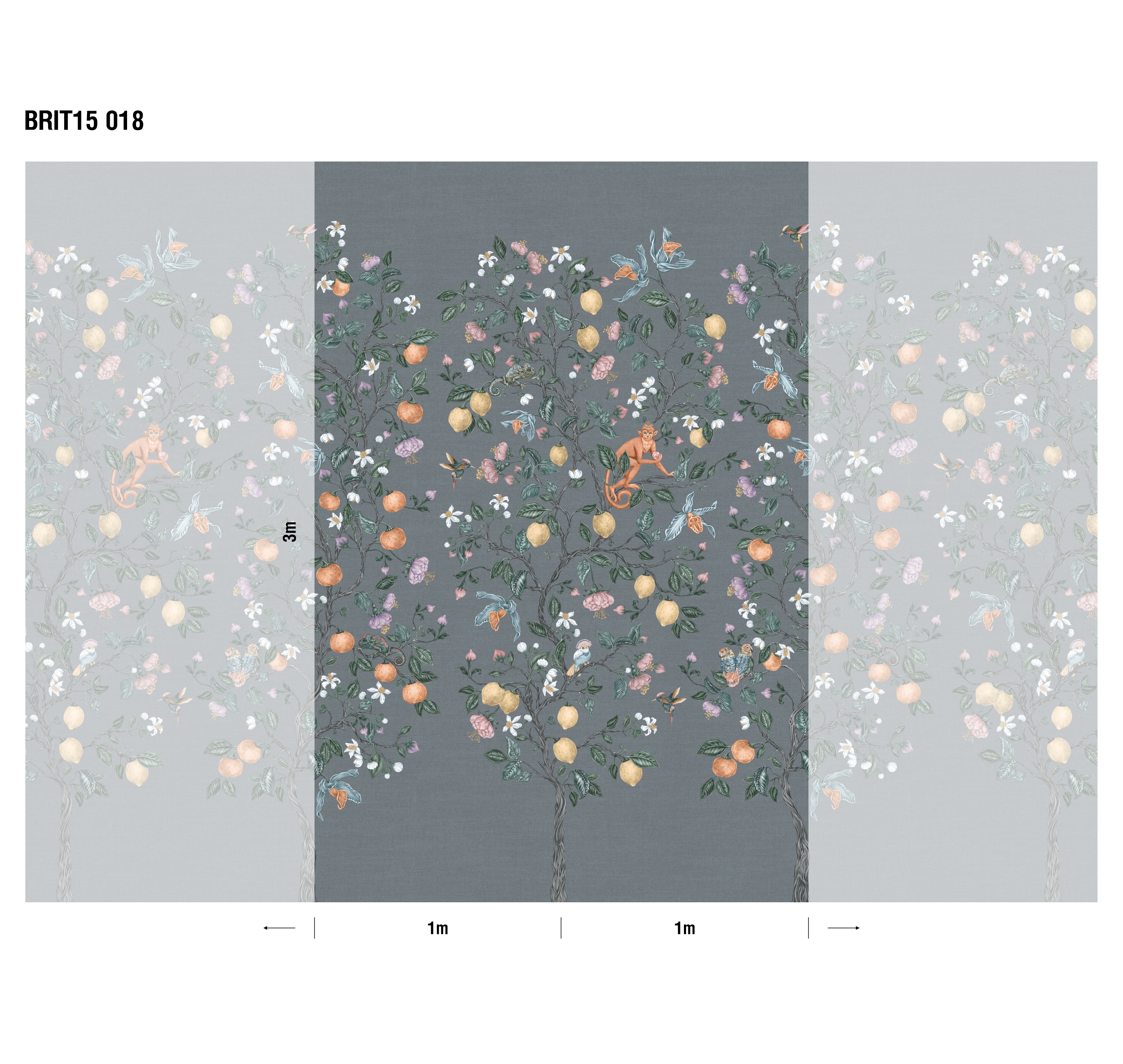 Панно Loymina British Style Garden Backyard Tea Party Brit 15 018 3×2
